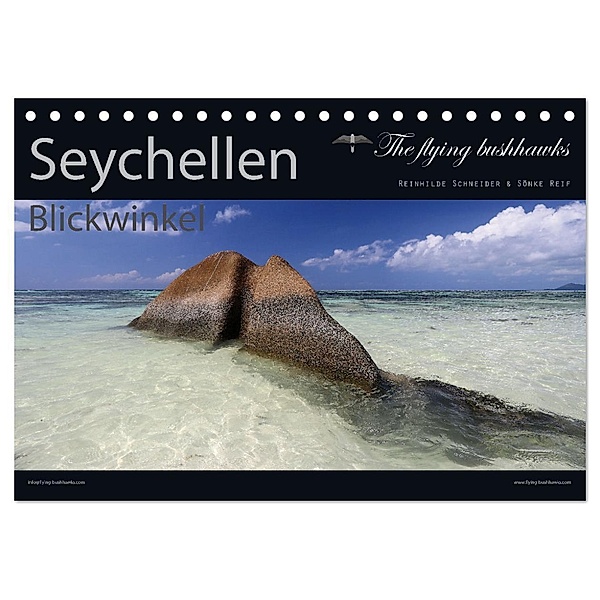 Seychellen Blickwinkel 2024 (Tischkalender 2024 DIN A5 quer), CALVENDO Monatskalender, The flying bushhawks