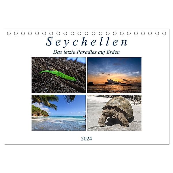 Seychellen - Das letzte Paradies auf Erden (Tischkalender 2024 DIN A5 quer), CALVENDO Monatskalender, Peter Härlein