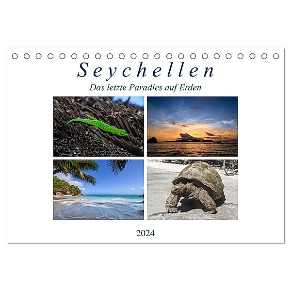 Seychellen - Das letzte Paradies auf Erden (Tischkalender 2024 DIN A5 quer), CALVENDO Monatskalender, Peter Härlein