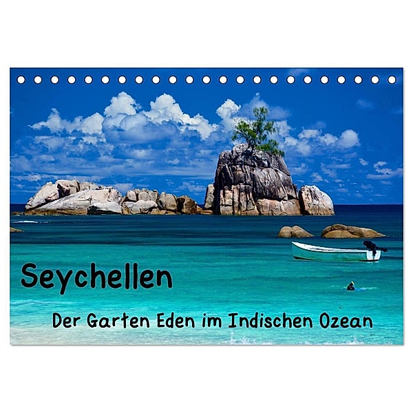 Seychellen - Der Garten Eden im Indischen Ozean (Tischkalender 2024 DIN A5 quer), CALVENDO Monatskalender, Thomas Amler