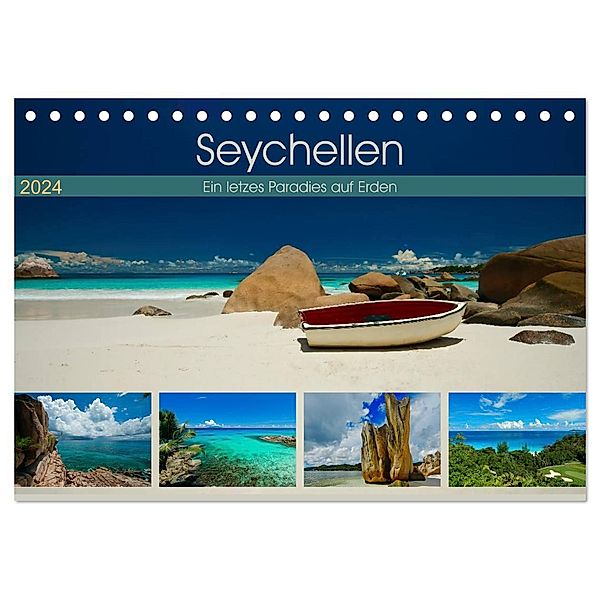 Seychellen - Ein letztes Paradies auf Erden (Tischkalender 2024 DIN A5 quer), CALVENDO Monatskalender, Marcel René Grossmann