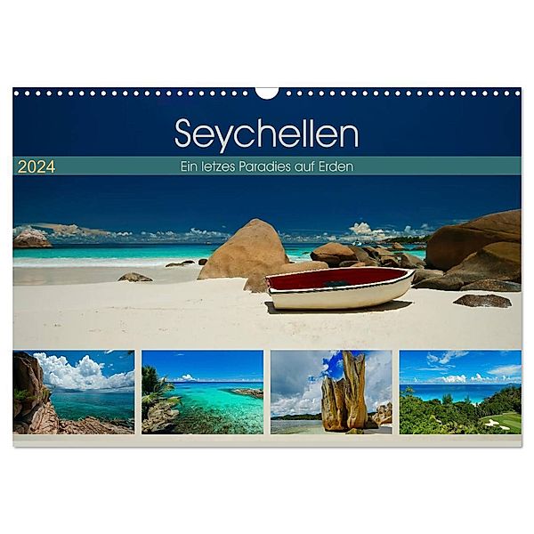 Seychellen - Ein letztes Paradies auf Erden (Wandkalender 2024 DIN A3 quer), CALVENDO Monatskalender, Marcel René Grossmann