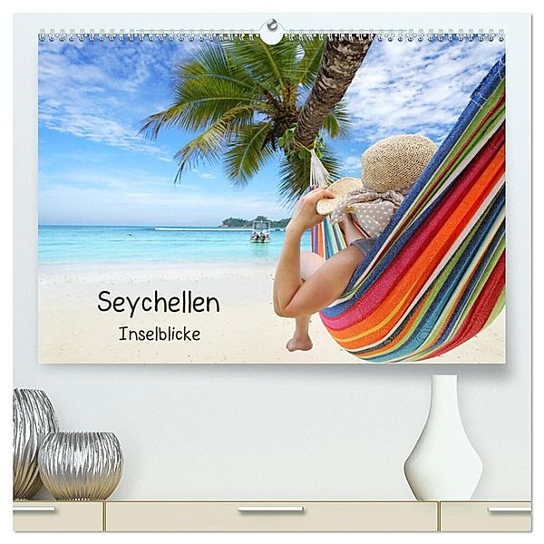 Seychellen Inselblicke (hochwertiger Premium Wandkalender 2024 DIN A2 quer), Kunstdruck in Hochglanz, Jenny Sturm