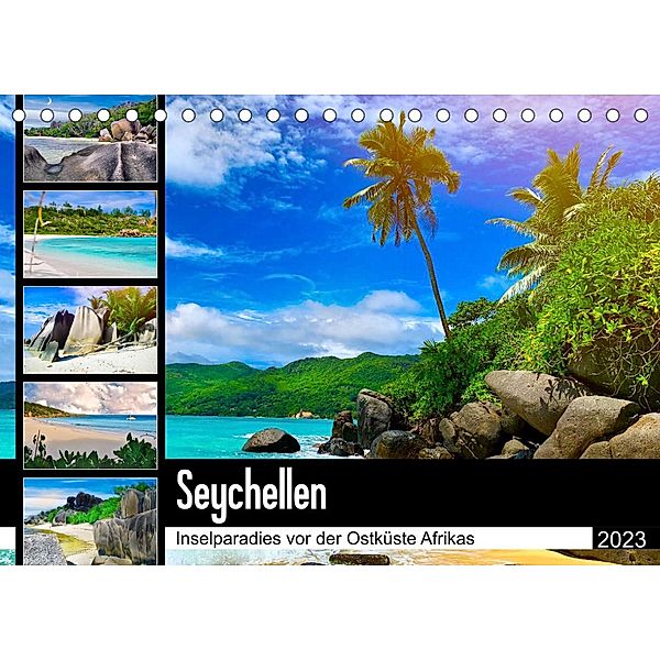 Seychellen - Inselparadies vor der Ostküste Afrikas (Tischkalender 2023 DIN A5 quer), Alexandra Goldbach