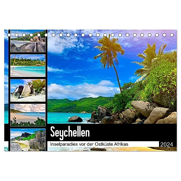 Seychellen - Inselparadies vor der Ostküste Afrikas (Tischkalender 2024 DIN A5 quer), CALVENDO Monatskalender, Alexandra Goldbach
