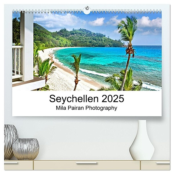 Seychellen Paradies 2025 (hochwertiger Premium Wandkalender 2025 DIN A2 quer), Kunstdruck in Hochglanz, Calvendo, Mila Pairan