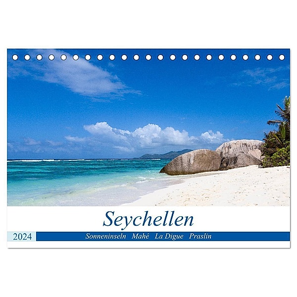 Seychellen. Sonneninseln - Mahé, La Digue, Praslin (Tischkalender 2024 DIN A5 quer), CALVENDO Monatskalender, Andreas Weber - ArtOnPicture