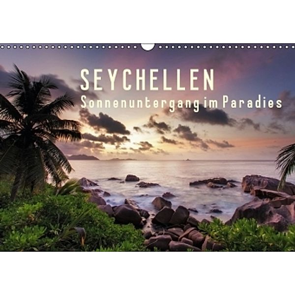 Seychellen Sonnenuntergang im ParadiesCH-Version (Wandkalender 2016 DIN A3 quer), Roman Burri