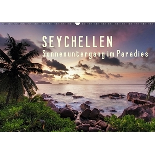 Seychellen Sonnenuntergang im ParadiesCH-Version (Wandkalender 2017 DIN A2 quer), Roman Burri