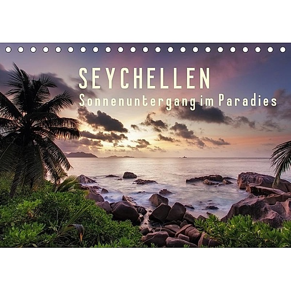 Seychellen Sonnenuntergang im ParadiesCH-Version (Tischkalender 2017 DIN A5 quer), Roman Burri