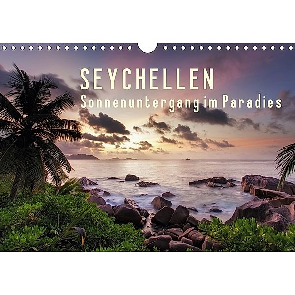 Seychellen Sonnenuntergang im ParadiesCH-Version (Wandkalender 2018 DIN A4 quer), Roman Burri
