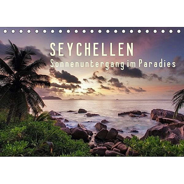 Seychellen Sonnenuntergang im ParadiesCH-Version (Tischkalender 2018 DIN A5 quer), Roman Burri