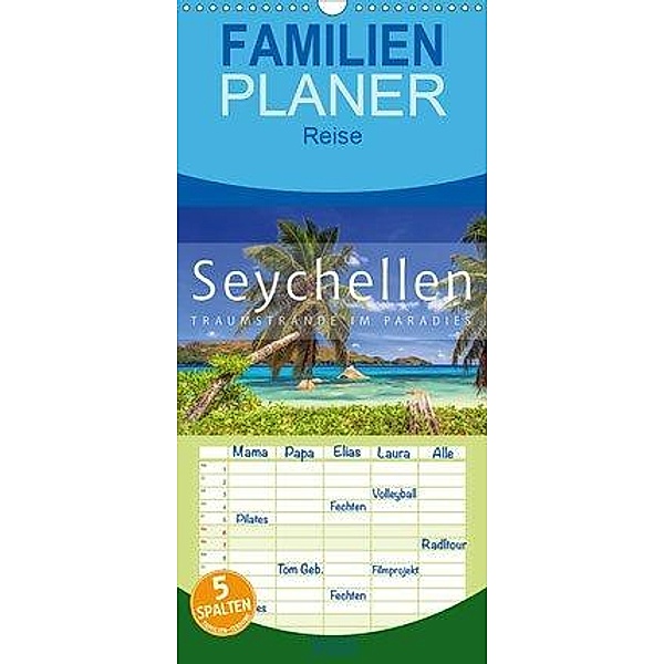 Seychellen Traumstrände im Paradies - Familienplaner hoch (Wandkalender 2020 , 21 cm x 45 cm, hoch), Patrick Rosyk