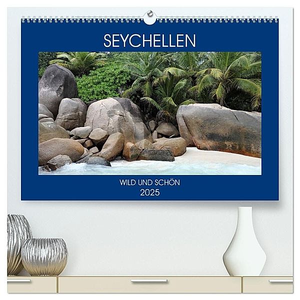 Seychellen - Wild und Schön (hochwertiger Premium Wandkalender 2025 DIN A2 quer), Kunstdruck in Hochglanz, Calvendo, by denkmayrs