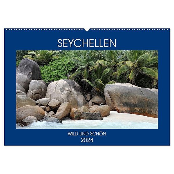 Seychellen - Wild und Schön (Wandkalender 2024 DIN A2 quer), CALVENDO Monatskalender, by denkmayrs