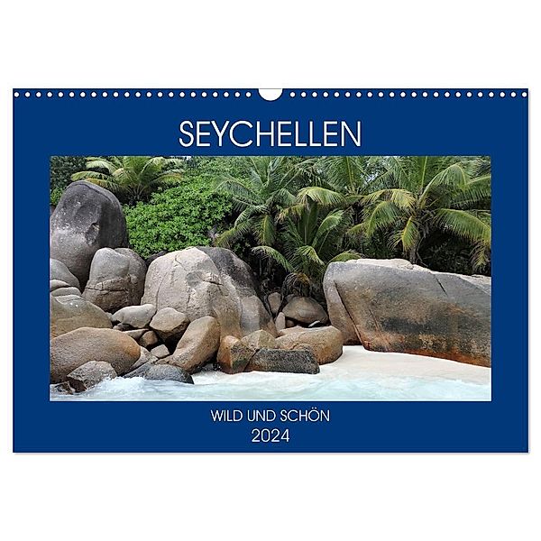 Seychellen - Wild und Schön (Wandkalender 2024 DIN A3 quer), CALVENDO Monatskalender, by denkmayrs