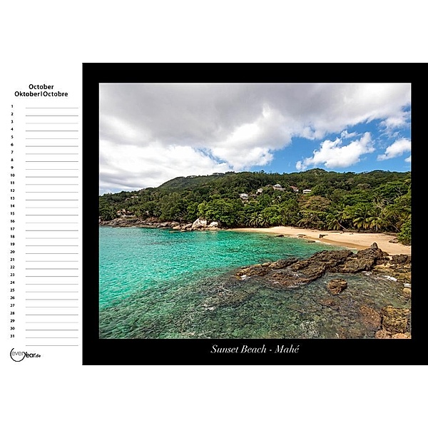 Seychelles A4 Immerwährender Fotokalender, Jörg Pfeiffer
