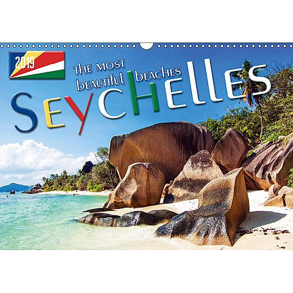 Seychelles - the most beautiful beaches / UK-Version (Wall Calendar 2019 DIN A3 Landscape), Max Steinwald