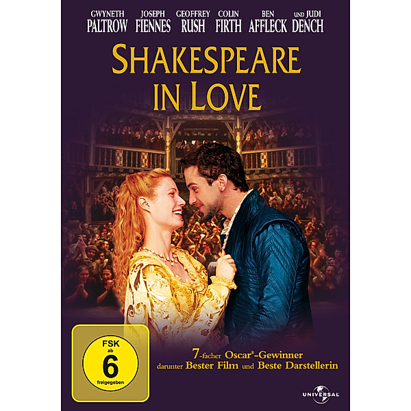 Shakespeare in Love, Joseph Fiennes Geoffrey Rush Gwyneth Paltrow