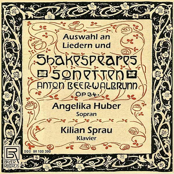 Shakespeare-Sonette Und Ausgewählte Lieder, Angelika Huber, Kilian Sprau