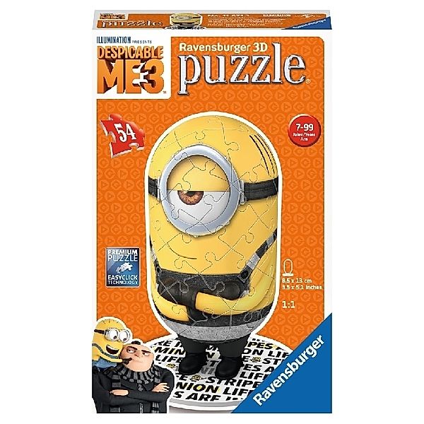 Ravensburger Verlag Shaped Minion, Despicable Me 3 Motiv 2: Prisoner (Kinderpuzzle)