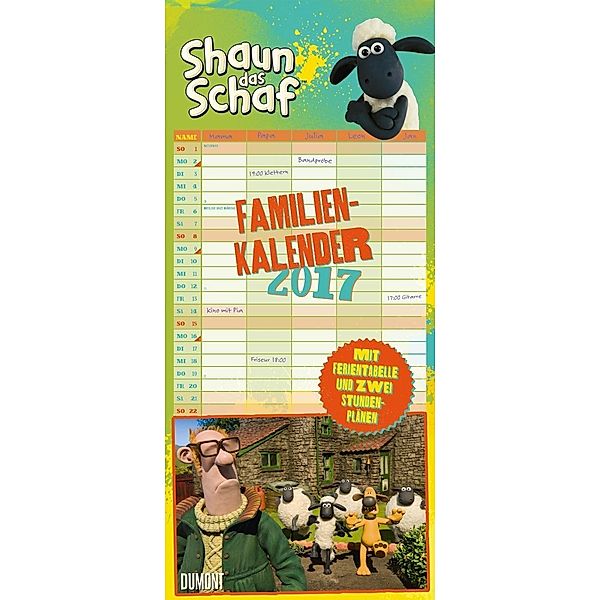 Shaun das Schaf, Familienkalender 2017