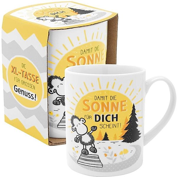 Sheepworld 47548 XL-Tasse Motiv Sonne, Porzellan, 60 cl