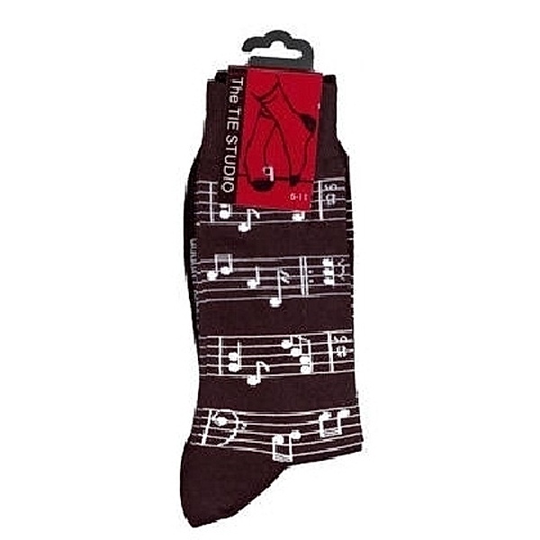Sheet Music Black Socks - Size 6-11 -Tie Studio-