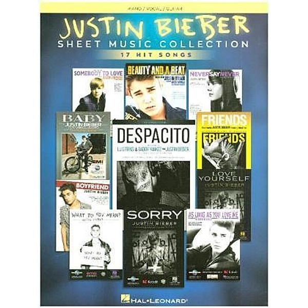 Sheet Music Collection, For Piano, Voice & Guitar, Justin Bieber