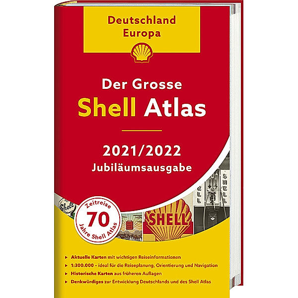 Shell Atlanten / Der Shell Atlas 2021/2022 Deutschland 1:300 000, Europa 1:750 000