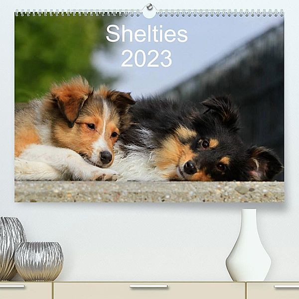Shelties 2023 (Premium, hochwertiger DIN A2 Wandkalender 2023, Kunstdruck in Hochglanz), Marion Reiß - Seibert