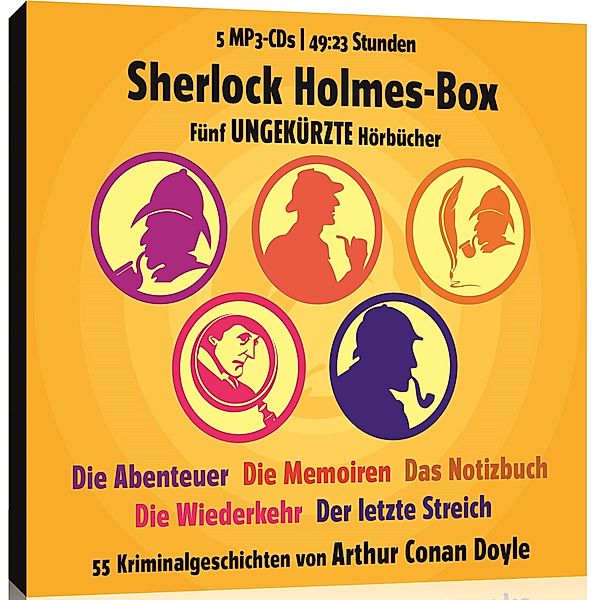 Sherlock Holmes Box, 5 MP3-CDs, Arthur Conan Doyle