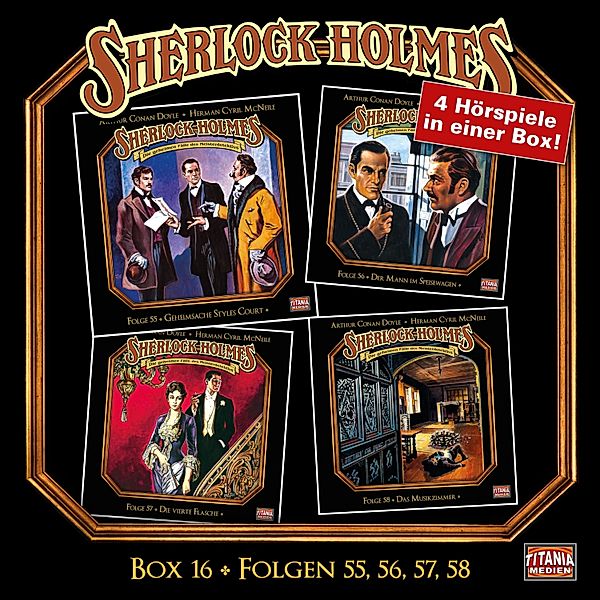 Sherlock Holmes - Die geheimen Fälle des Meisterdetektivs - 16 - Folgen 55, 56, 57, 58, Arthur Conan Doyle, Herman Cyril McNeile