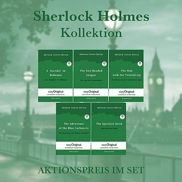 Sherlock Holmes Kollektion (Bücher + 5 Audio-CDs) - Lesemethode von Ilya Frank, m. 5 Audio-CD, m. 5 Audio, m. 5 Audio, 5 Teile, Arthur Conan Doyle