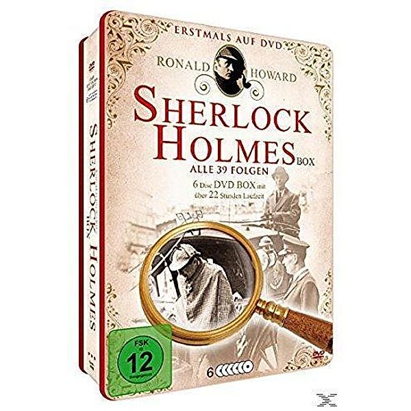 Sherlock Holmes Metallbox : Alle 39 Folgen der TV Serie / Im Zeichen der Vier / Der Hund von Baskerville & Bonus Hörspiel DVD-Box