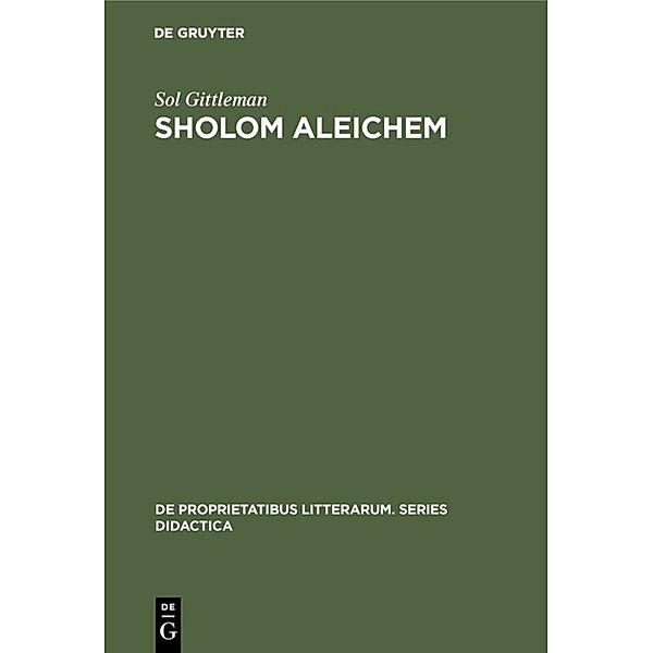 Sholom Aleichem, Sol Gittleman