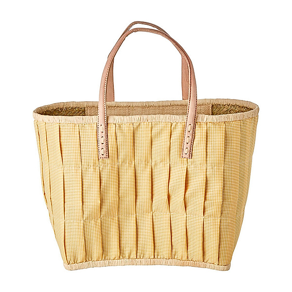 rice Shopping-Bag CHECK – MEDIUM (28x40x16) in gelb