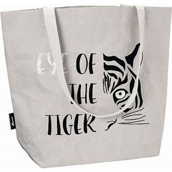 Shopping-Tasche Eye of the Tiger grau hell