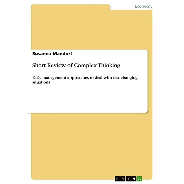 Short Review of Complex Thinking, Susanna Mandorf