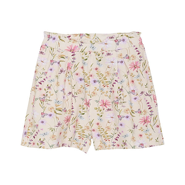 Minymo Shorts BLUMENWIESE AOP in beige