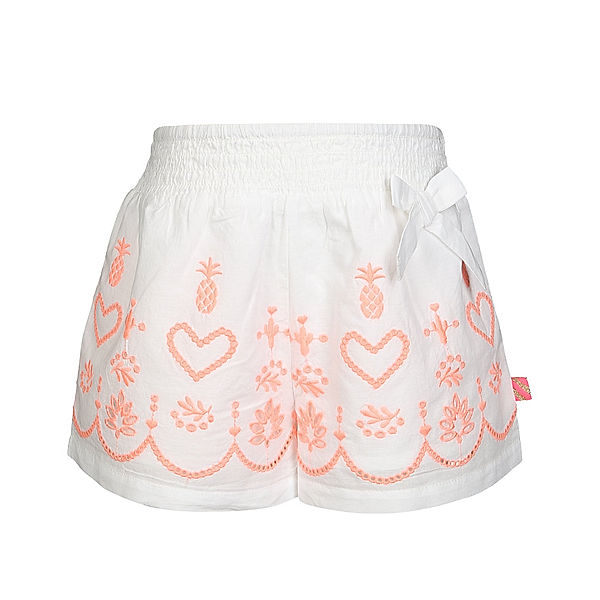 Billieblush Shorts BRODERIE in weiß/neon pfirsich