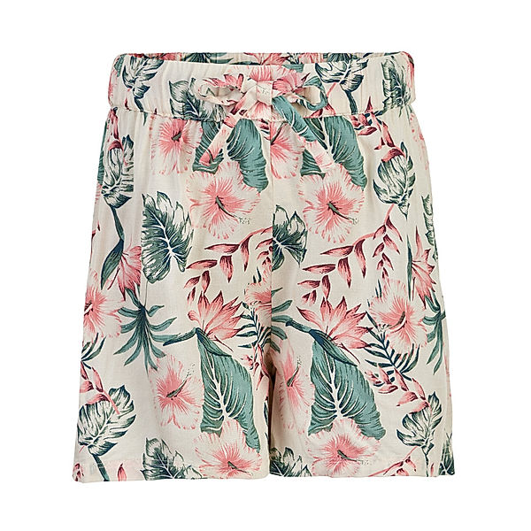 Minymo Shorts HIBISKUS in creme/bunt