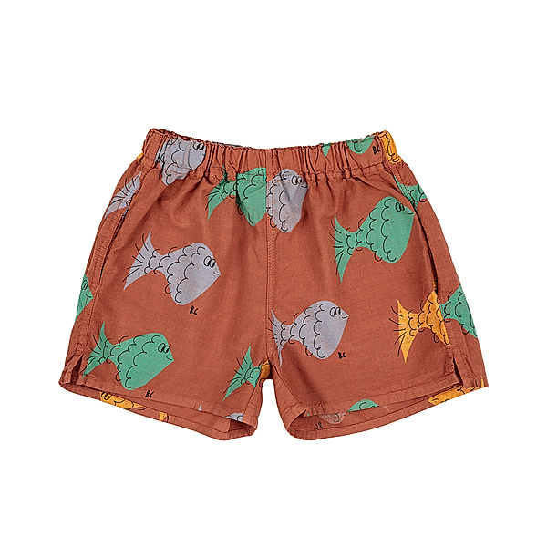 Bobo Choses Shorts MULTICOLOR FISH ALL OVER in brown