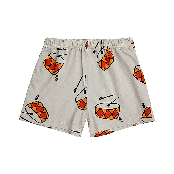 Bobo Choses Shorts PLAY THE DRUM AOP in beige