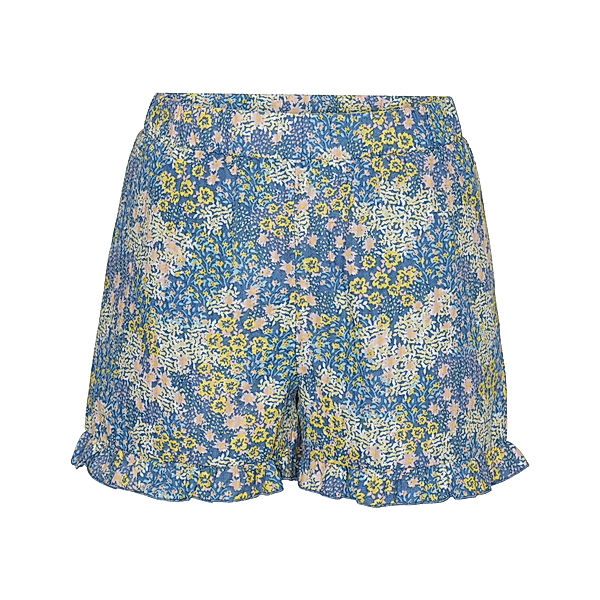 VERO MODA GIRL Shorts VMFIA RUFFLE in blau/gelb