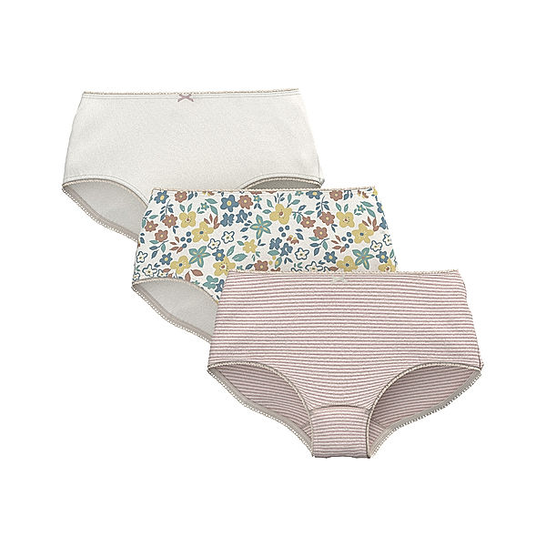 Petit Bateau Shorty-Slips VIEVE 3er-Pack in marshmallow/multicolor
