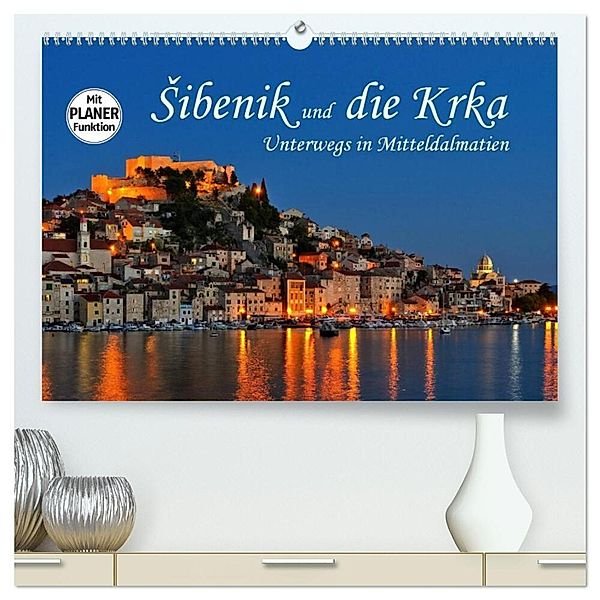 Sibenik und die Krka - Unterwegs in Mitteldalmatien (hochwertiger Premium Wandkalender 2024 DIN A2 quer), Kunstdruck in Hochglanz, LianeM