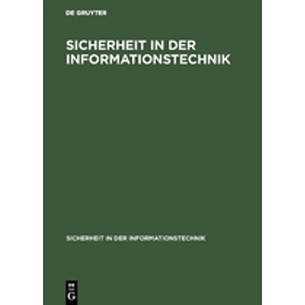 Sicherheit in der Informationstechnik, Heinrich Kersten