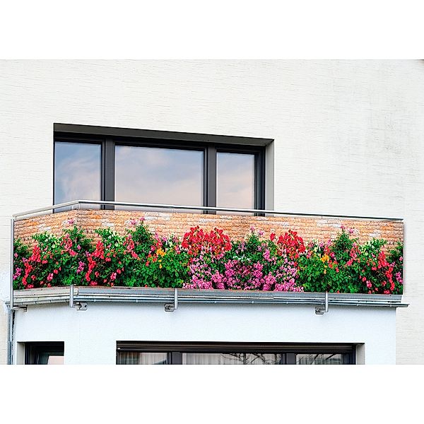 Sichtschutz Balkon, Terrasse (Motiv: Blume)