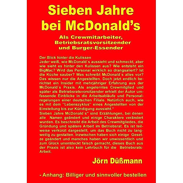 Sieben Jahre bei McDonald's, Jörn Düßmann